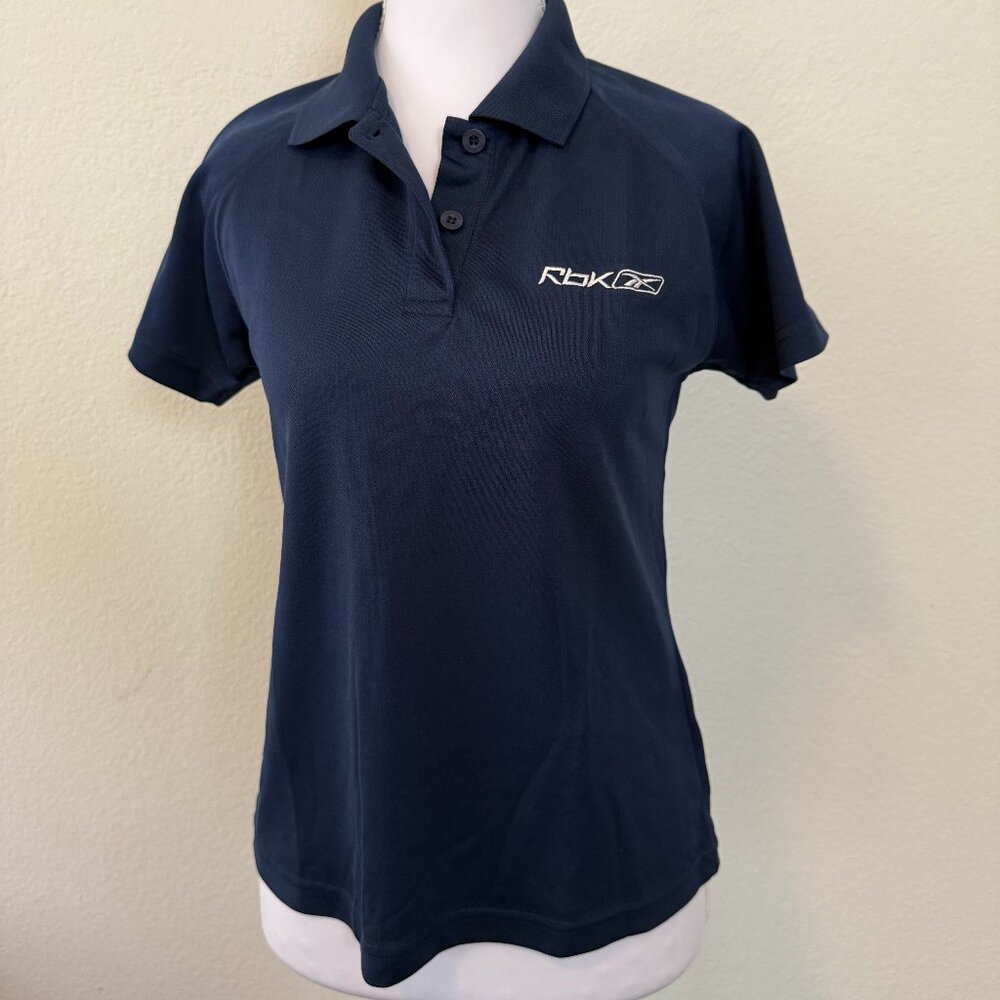 Reebok Polo Shirt | Navy Blue | Fits Like Small | Sporty & Casual